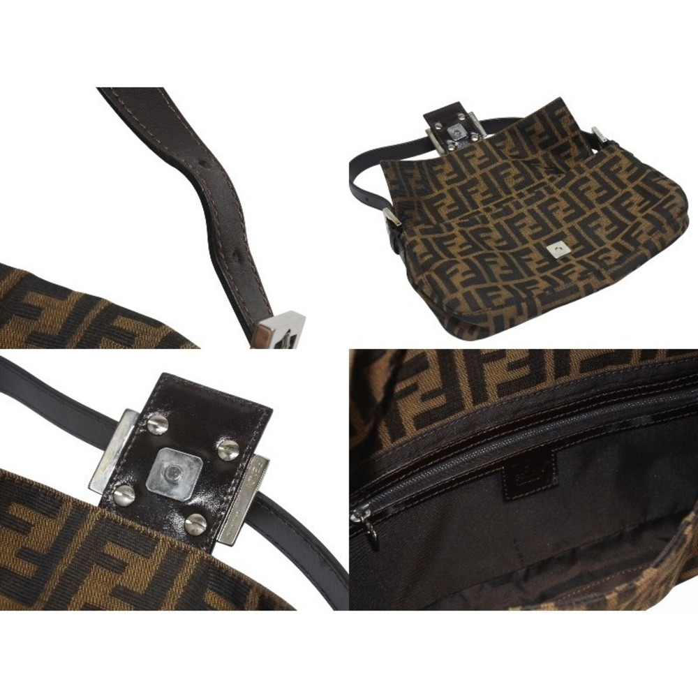 Fendi canvas Bucket Mamma handbag brown Zucca leather - Picture 9 of 10
